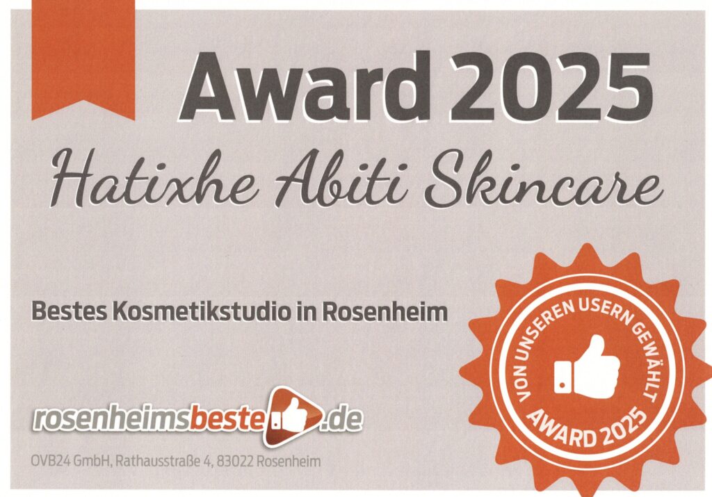 Bestes Kosmetikstudio in Rosenheim 2025, Award von rosenheimsbeste.de